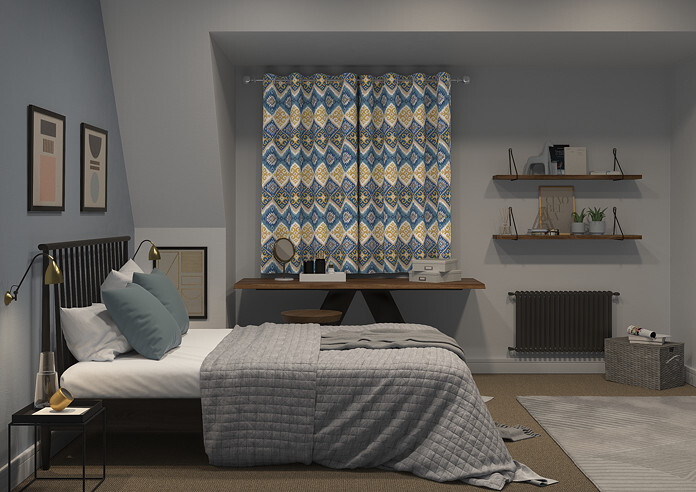 Navajo, Indigo - Made to Measure Curtains - Image 7